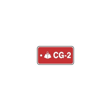 Accuform Plastic, 1-1/2 in Width, 1.56 in Height, , 5 PK TDF102XVM